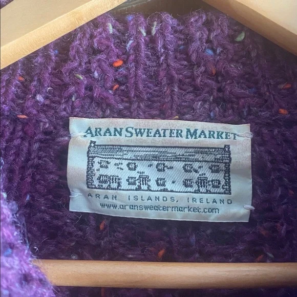 Purple Irish Wool Sweater - Picture 2 of 3
